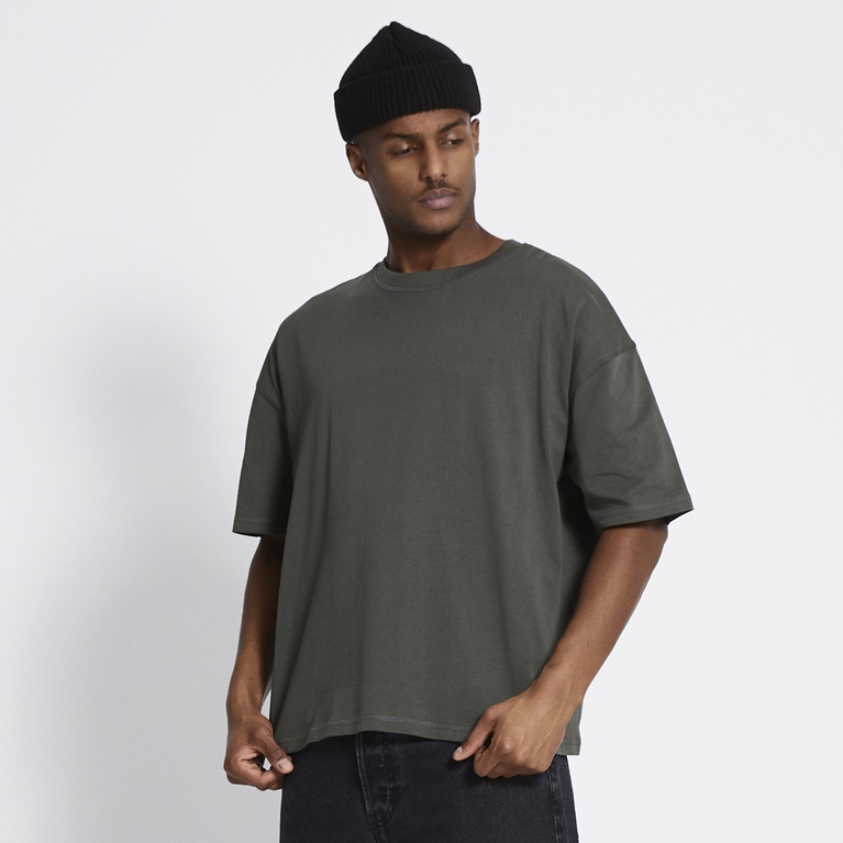 Heavy boxy tee "Mikael" Dark Green